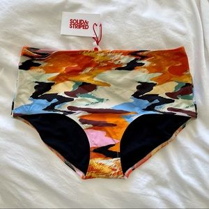 Solid & Striped High-Waisted "Ginger" Bottom - Multicolor - NWT - Size Medium